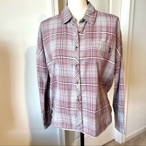VANS Long Sleeve Cotton Blend Plaid Button Down Long Sleeve Shirt—SZ. Sm…